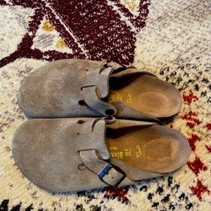 Birkenstock Boston Suede Clogs